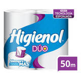 Papel Higienico Higienol Duo 50mx4 Unid Pack 2 Unidades  