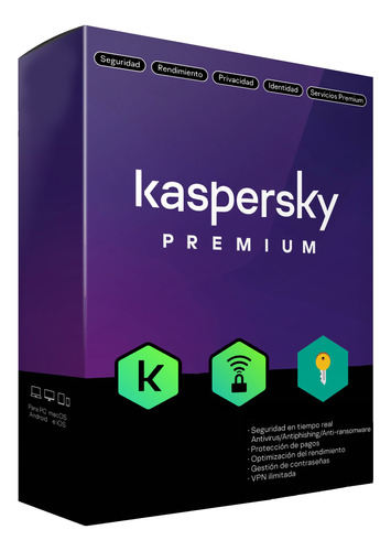 Antivirus Kaspersky Total Premium - 5 Dispositivos 2 Años