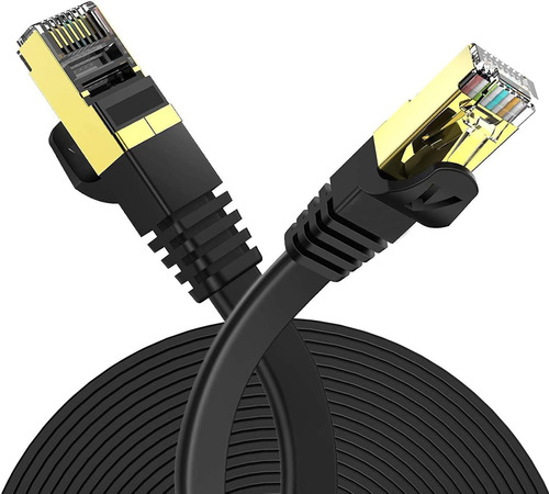 Cable Red Plano Categoría 8 Cat8 Rj45 Ethernet 5 M 40 Gbps