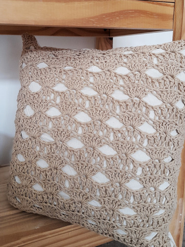 Funda Para Almohadón 40x40 Tejida Crochet 