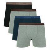 4 Cueca  Boxer Box Lupo Plus Size Algodão Tamanho 54 A 64