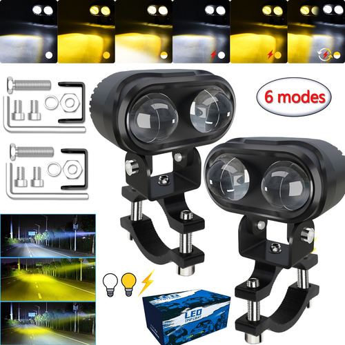 Par Faros Auxiliares Led Alta/baja Luz Para Auto Moto 280w