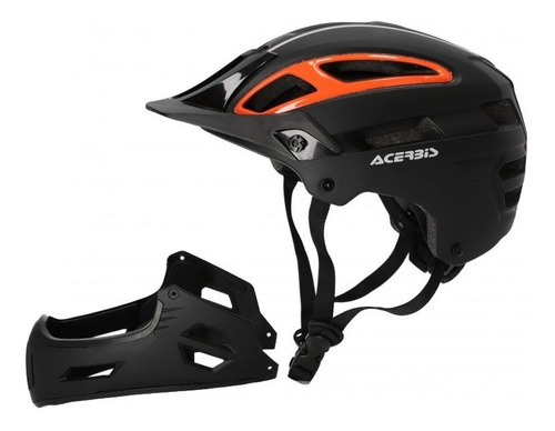 Casco Doble Mtb Bici Enduro Acerbis Mentonera Desmontable 