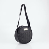 Bolsa Feminina Modelo Retro Redonda Charmosa Barata Cor Preto