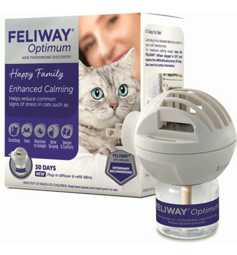 Feliway Optimum Cat Difusor De Feromonas Calmantes Mejorado,