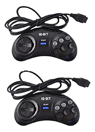 Controlador De Jogo De 2 Peças Para Sega Genesis Para 16 B