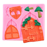 1pcs Molde De Silicona Puerta De Jardín De Hadas Fondant