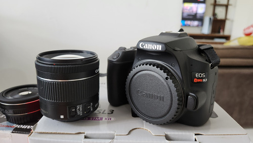  Canon Eos Rebel Sl3 Dslr +lente 24mm F/2.8 E Lente 10-18mm 