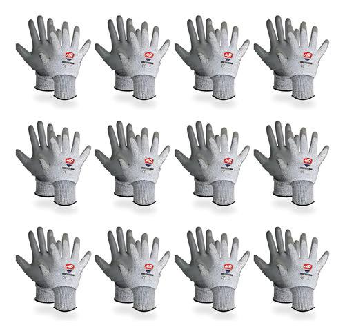Kit 12 Pares De Guantes Anti Corte Nivel 5 Mr Sg1024