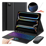 W Funda Teclado Táctil Mouse+ Lapiz Para iPad Pro 11'' 2024