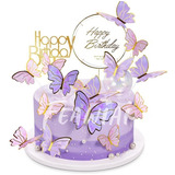  22pzs Decoración Pastel De Mariposa Letrero Feliz Cumpleaño