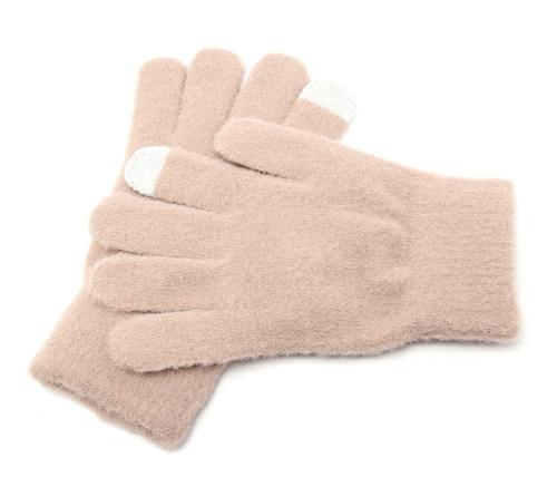 Guantes De Mujer Lana Angora Tejidos Touch Screen Táctiles