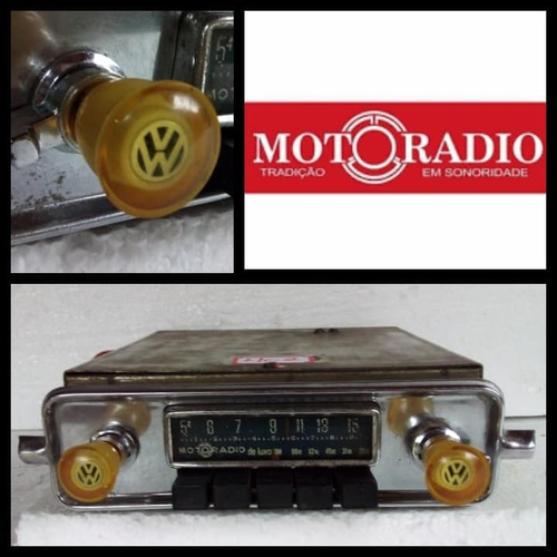 Rádio Motoradio De Luxo Fusca Antigo C/ Botão Vw 