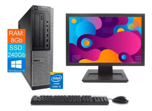 Computador Barato Escritório I5 8gb Ram Ssd 240gb + Brindes