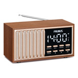 Prunus J177 - Reloj Despertador Retro Vintage Con Altavoz Bl