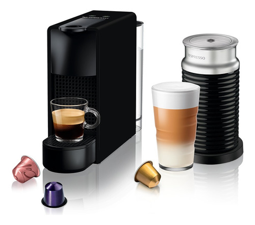 Máquina Nespresso Essenza Mini Negra & Espumador De Leche 