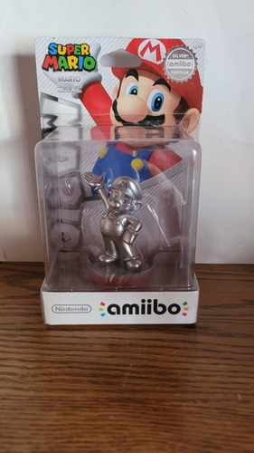 Amiibo Mario Bros Plateado Usado  Envío Gratis