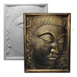 Forma Para Decoração - Quadro Budista - Molde Gesso Buda Cor Cinza-escuro