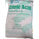 Acido Citrico Anhidro 99% Pureza X 25 Kg