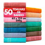 Kit C/ 50 Toalhas De Banho - 65cm X 1,25m ( 270gm² ) Atacado