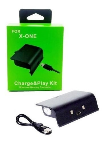 Bateria Controle Xbox One Cabo Carregador Play & Charge Kit
