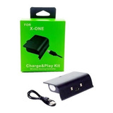 Bateria Controle Xbox One Cabo Carregador Play & Charge Kit