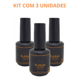 Kit 3 Selante Rubber Fosco Top Coat Pretinho Do Poder Unhas