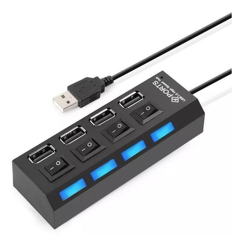 Hub Usb 4 Portas 2.0 Adaptador Veicular E Casa Expansor