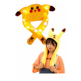 Sombrero Gorro Luminoso Con Orejas Movíles Pikachu Anime