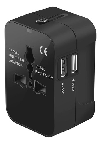 Adaptador De Enchufe Universal Con Puertos Usb Duales 2,1a