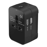 Adaptador De Enchufe Universal Con Puertos Usb Duales 2,1a