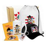 Caja De Regalo Dragon Ball Z/ Mug Vegueta/gorra/bulma&vegeta