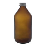 Botella Vidrio Jarabe Ambar 1 Litro Con Tapa Chapa Ambar X2 