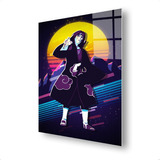 Cuadro Metalico Itachi Neon Estilo Anime Art Aluminio 