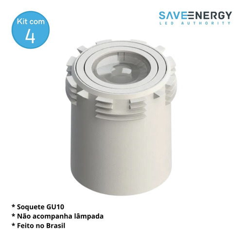 Spot De Embutir Gravity No Frame Redondo Mr11 Save Energy Cor Branco 110v/220v