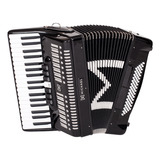 Acordeon 80 Baixos Michael Acm8007n Spb C\ Bag Rodinhas Cor Preto Sólido