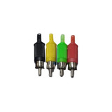 Kit 60 Plugs Coloridos Amarelo, Vermelho, Verde E Preto