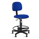 Cadeira Caixa Alta De Escritório Secretaria Rj Azul