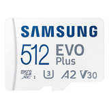 Adaptador Sd De Memória Microsd Samsung Evo Plus 512gb 130mb/s