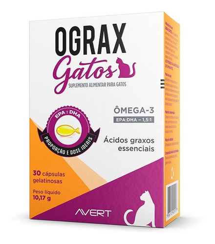 Suplemento Gatos Ograx Avert 30 Comprimidos