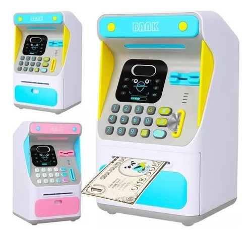 Mini Cajero Automatico Alcancia De Juguete Atm  Luz Sonido