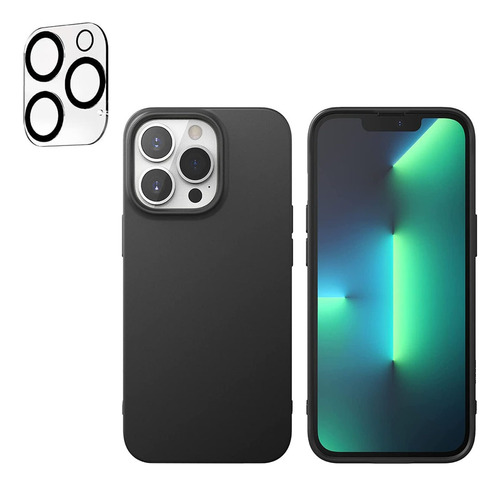 Combo Funda Tpu Para iPhone 13 Pro Max+cubre Camara+vidrio