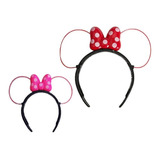 Vincha X 10 Unidades Minnie Moño Con Luz Led 