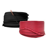 Kit 2 Cable Electrico Cca 50 Metros Calibre 10 Negro Y Rojo