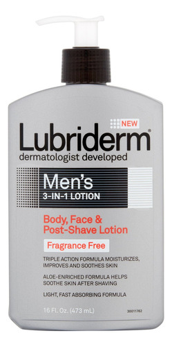 Loción Fragancia Para Hombre Lubriderm 3 En 1 16 Onzas Fl