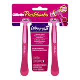 Aparelho Prestobarba Ultragrip3 Gillette Feminino 2 Unidades