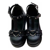 Zapatos Lolita Bowknot Platform Punk Dark Gothic