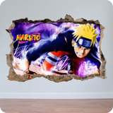 Vinilos Pared Rota 3d Mural Gigante Naruto  100x150