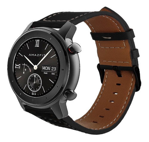 Correa Piel Glossy Premium Para Amazfit Gtr 42mm