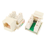 100 Conector Jack Rj45 Cat5e Economico Hembra Red Utp